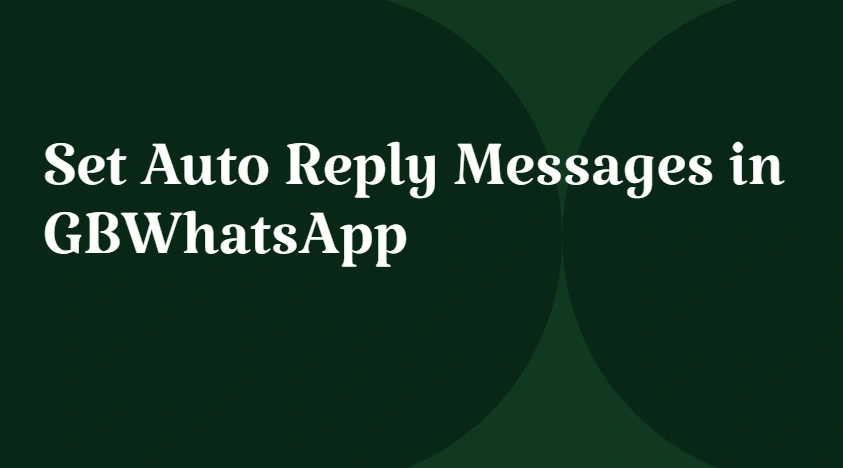Set Auto Reply Messages
